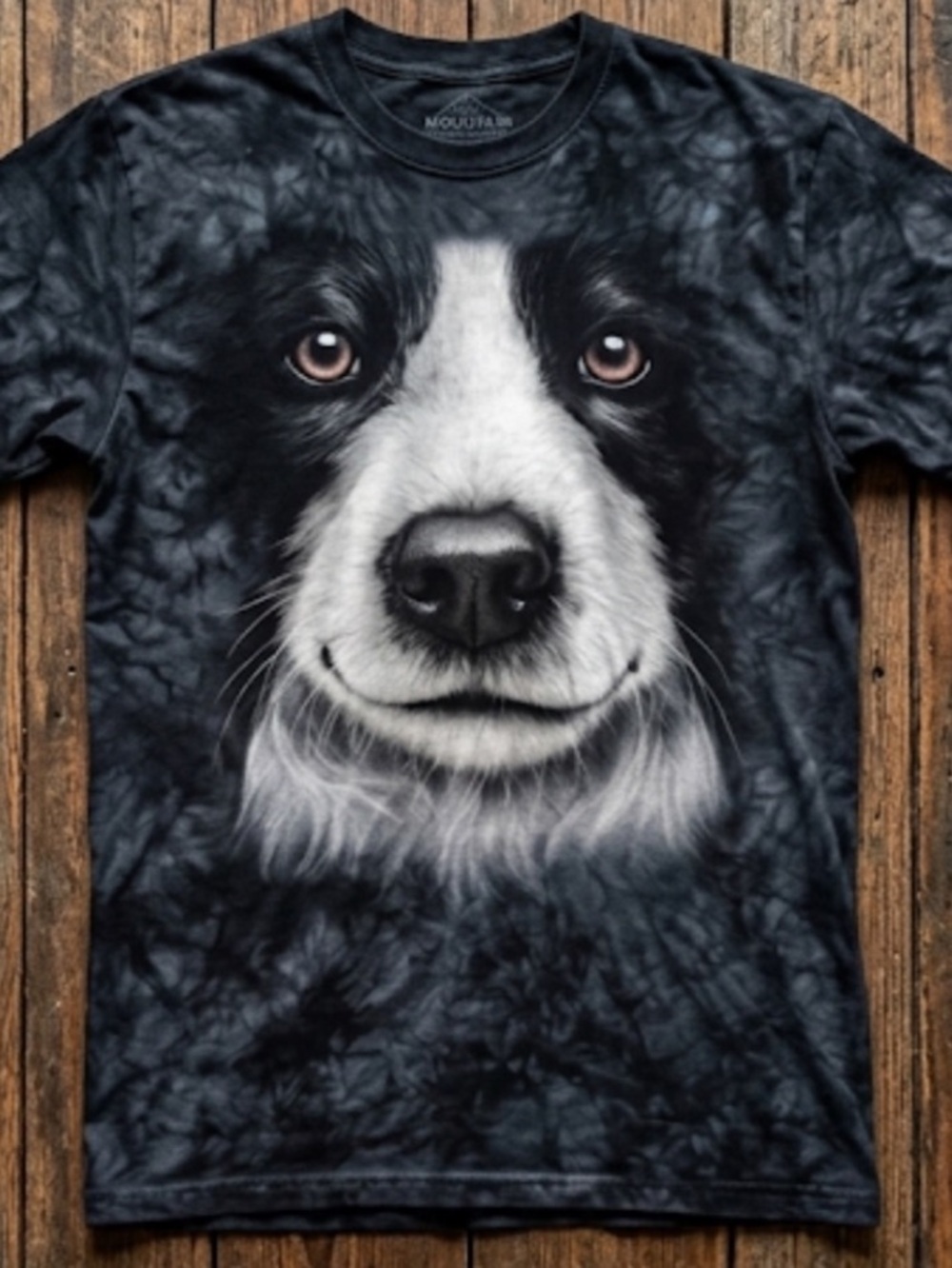The Mountain Black and White Dog Face T-Shirt